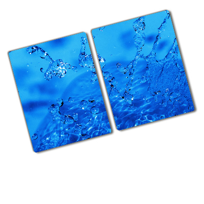 Chopping board glass Drops of water