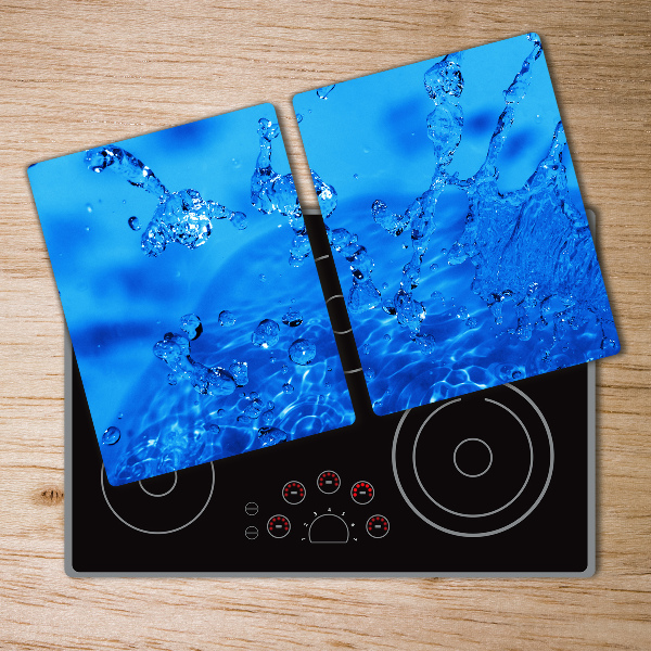 Chopping board glass Drops of water