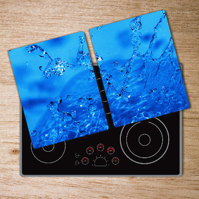 Chopping board glass Drops of water