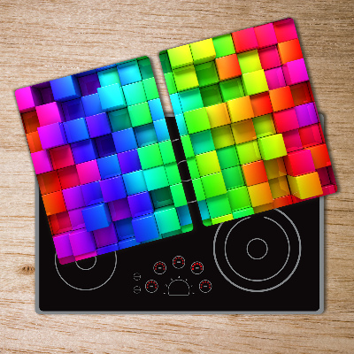 Chopping board glass Colorful boxes