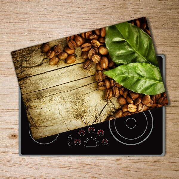 Chopping board glass Coffee and bay leaf