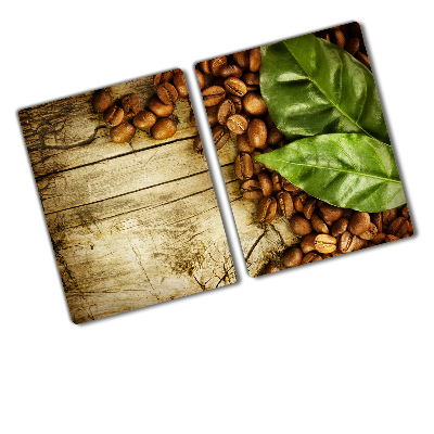 Chopping board glass Coffee and bay leaf