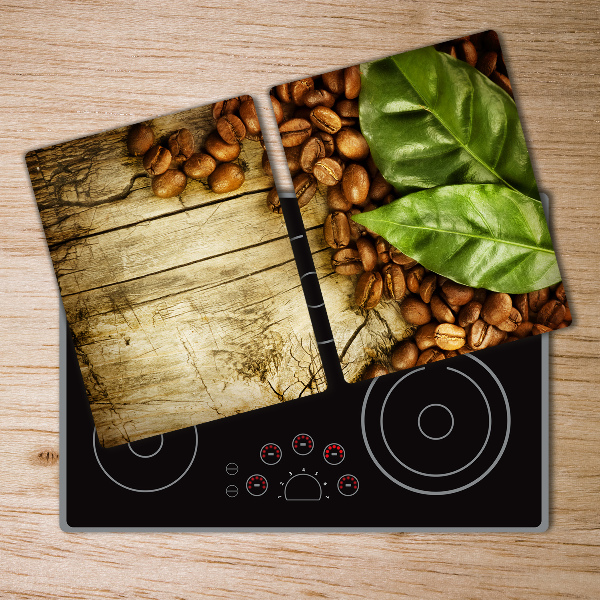 Chopping board glass Coffee and bay leaf