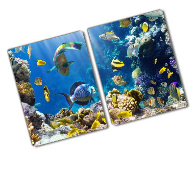 Glass chopping board Coral reef