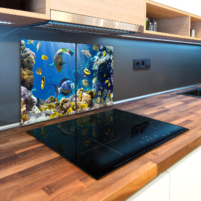 Glass chopping board Coral reef