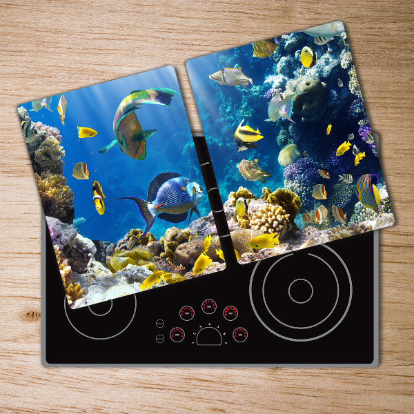 Glass chopping board Coral reef