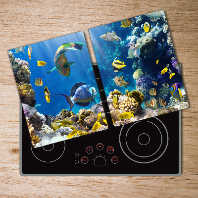 Glass chopping board Coral reef