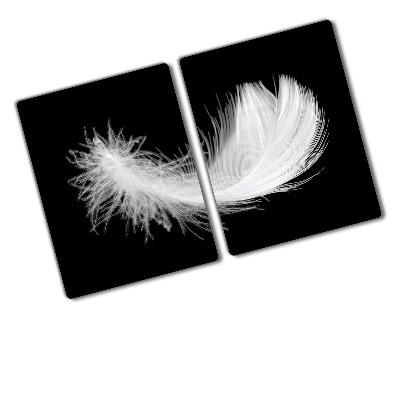 Chopping board glass Feather