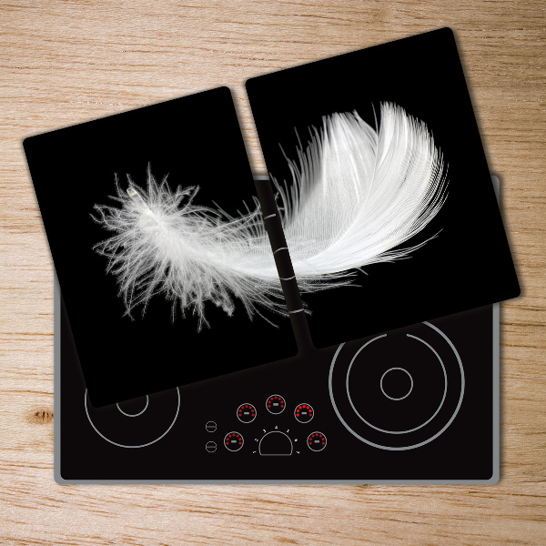 Chopping board glass Feather