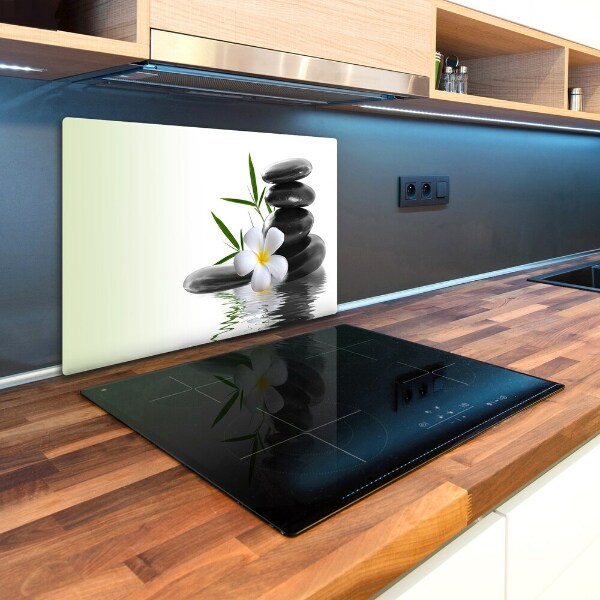 Glass chopping board Zen stones