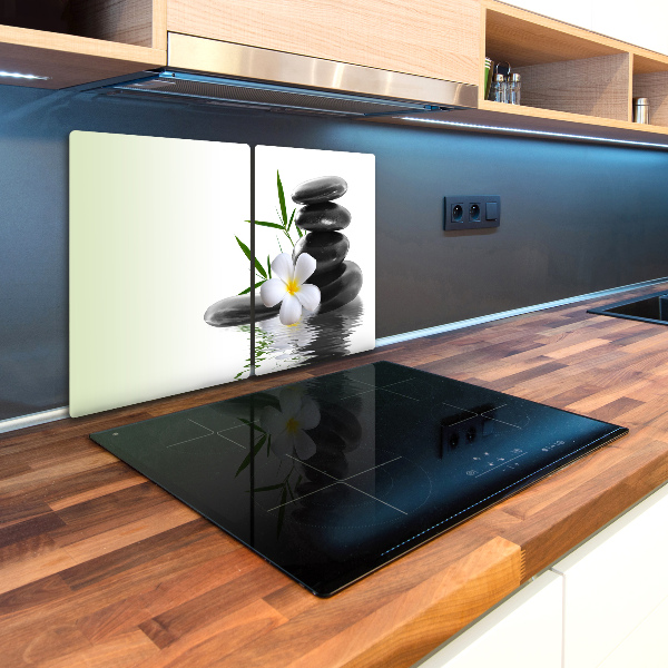 Glass chopping board Zen stones