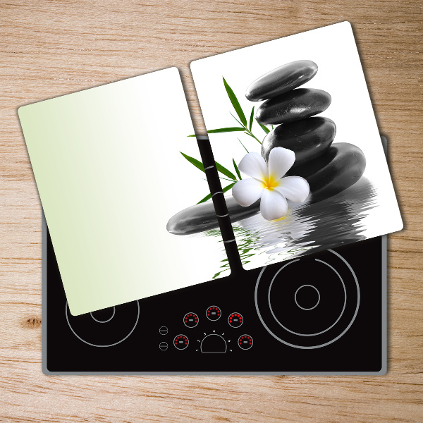 Glass chopping board Zen stones