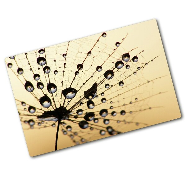 Chopping board glass Dandelion seed