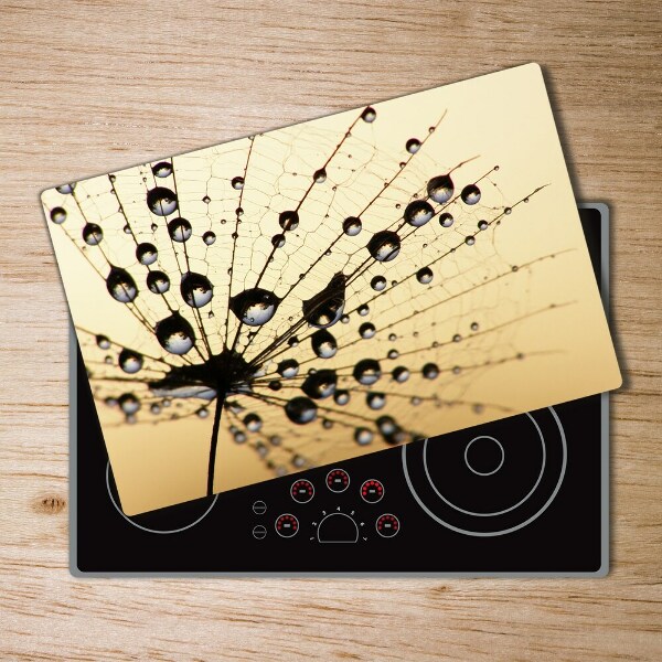 Chopping board glass Dandelion seed