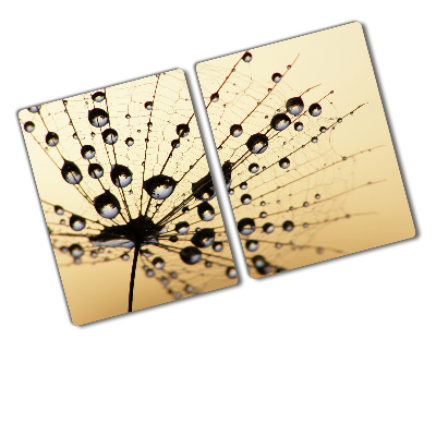 Chopping board glass Dandelion seed