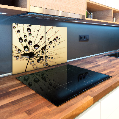 Chopping board glass Dandelion seed