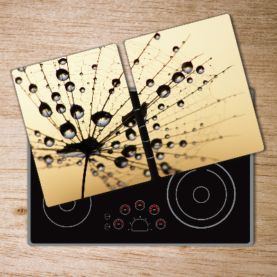 Chopping board glass Dandelion seed