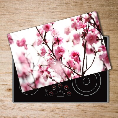 Chopping board glass Plum flower