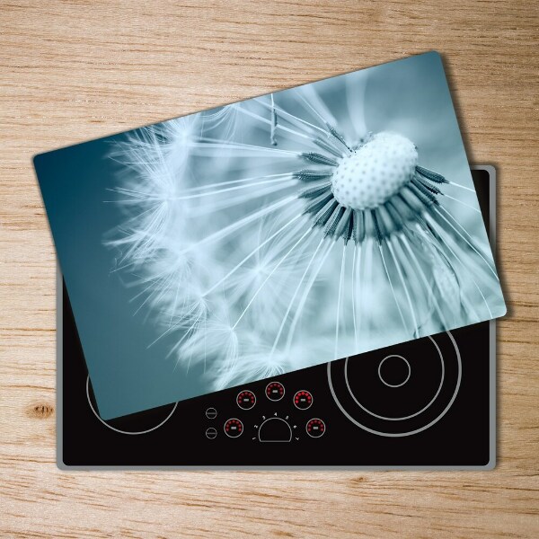 Chopping board glass Dandelion