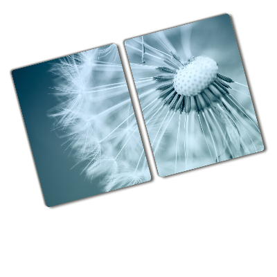 Chopping board glass Dandelion