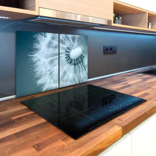 Chopping board glass Dandelion