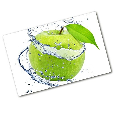 Chopping board glass Green apple