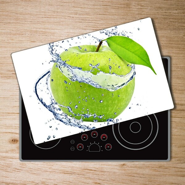 Chopping board glass Green apple