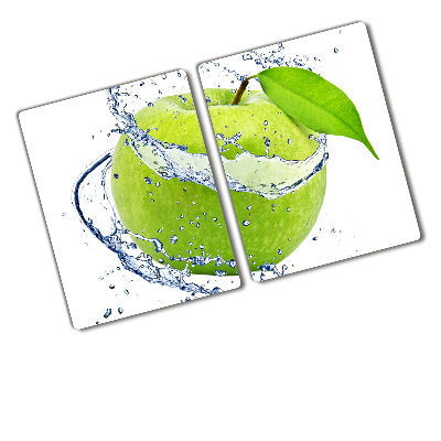 Chopping board glass Green apple