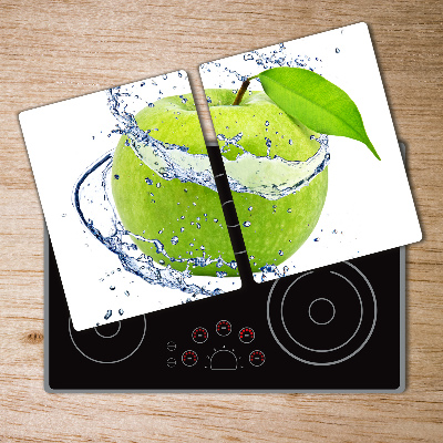 Chopping board glass Green apple