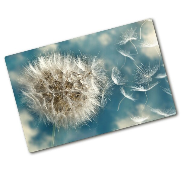 Glass chopping board dandelions