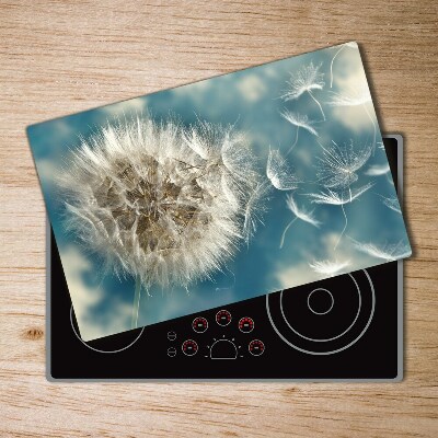 Glass chopping board dandelions