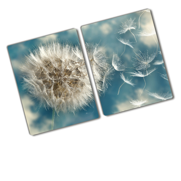 Glass chopping board dandelions