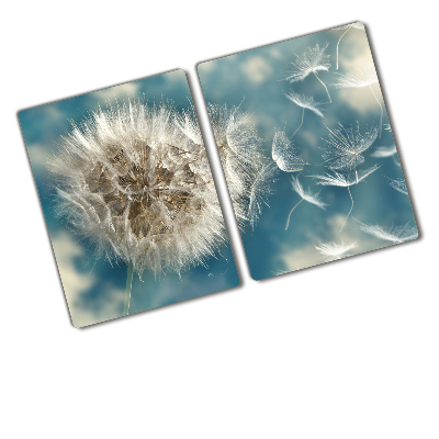 Glass chopping board dandelions