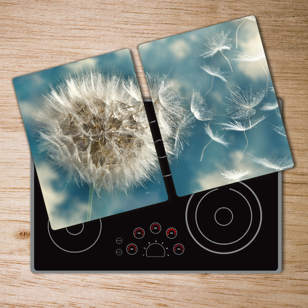 Glass chopping board dandelions