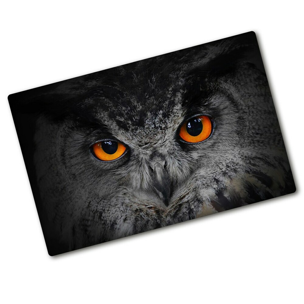 Cutting board Owl devilish eyes