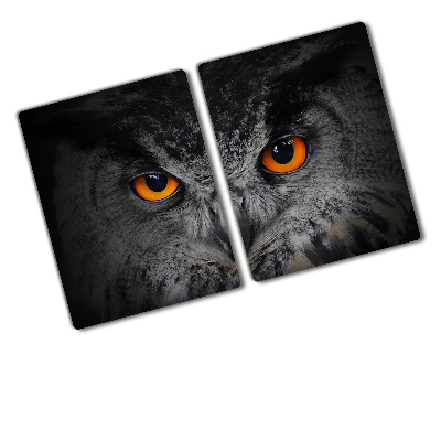 Cutting board Owl devilish eyes