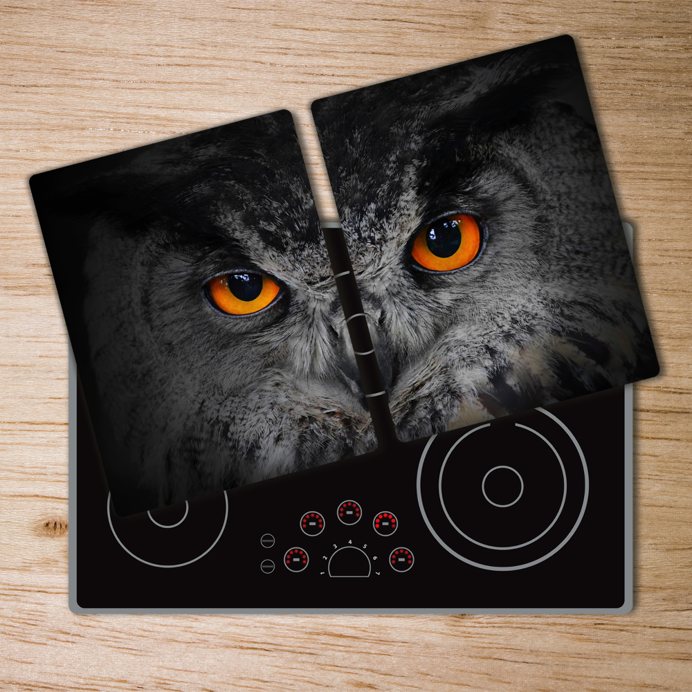 Cutting board Owl devilish eyes