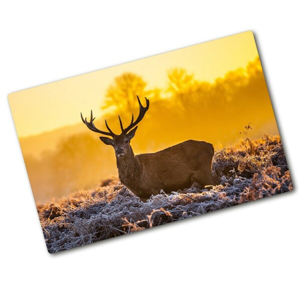 Chopping board Deer sunrise