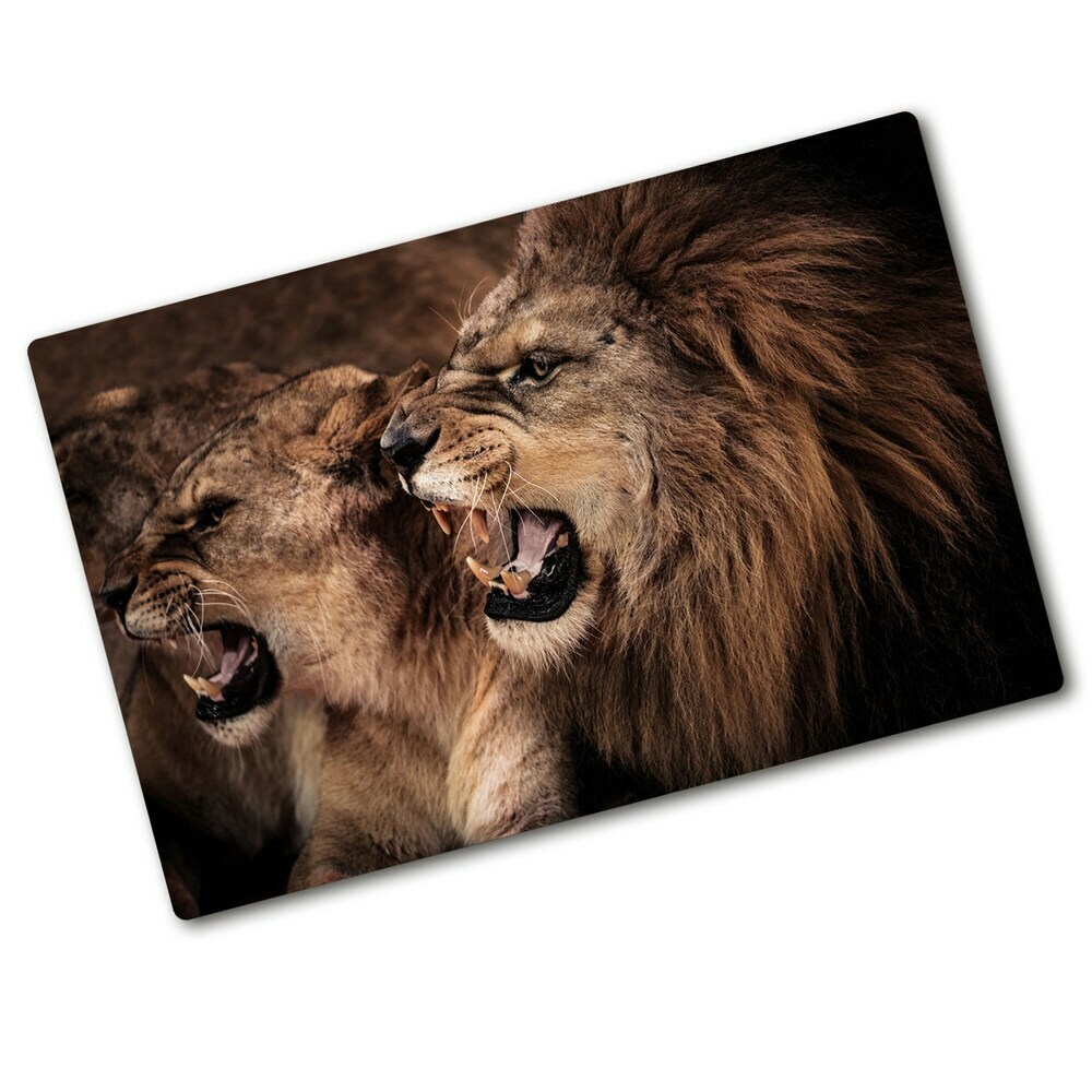 Chopping board Roaring lions