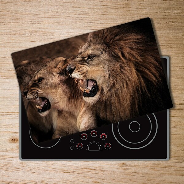 Chopping board Roaring lions