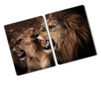 Chopping board Roaring lions