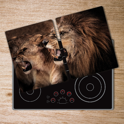 Chopping board Roaring lions