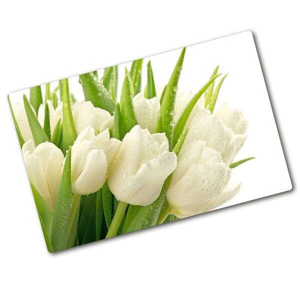 Chopping board White tulips