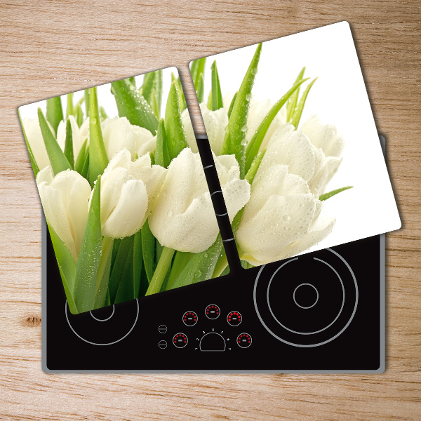 Chopping board White tulips