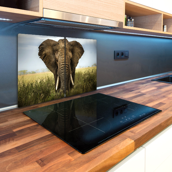 Chopping board Elephant in the savanna