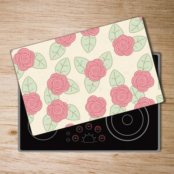 Chopping board glass Roses