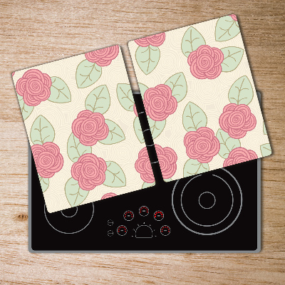 Chopping board glass Roses