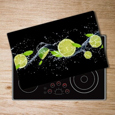 Chopping board glass Lime and water