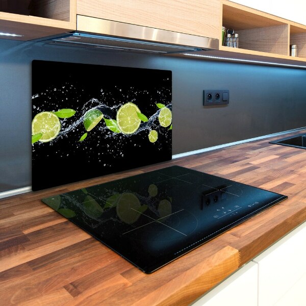 Chopping board glass Lime and water