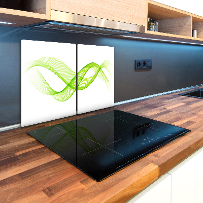 Chopping board glass Colorful waves